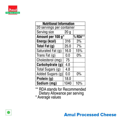 Amul A Plus Cheese Slice 400 g