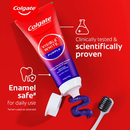 Colgate Visible White Purple Toothpaste 120 g