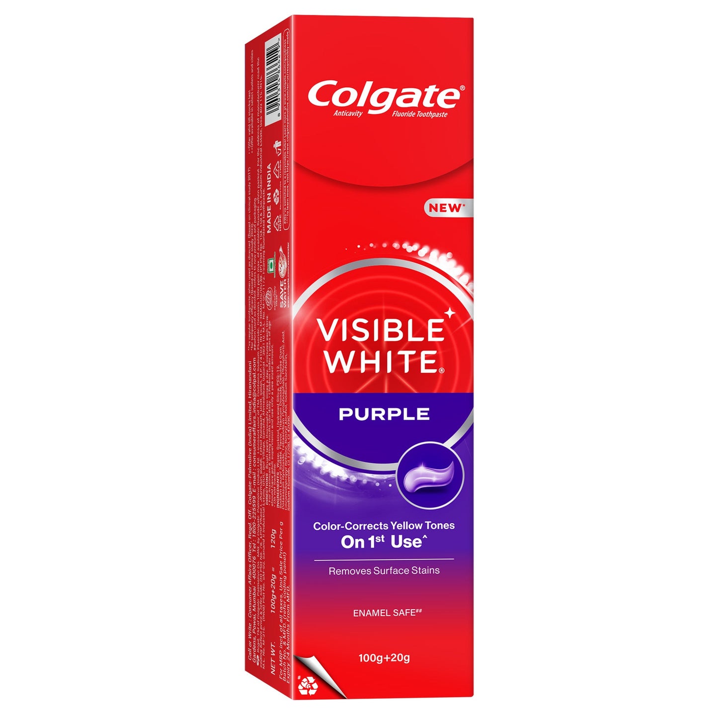 Colgate Visible White Purple Toothpaste 120 g