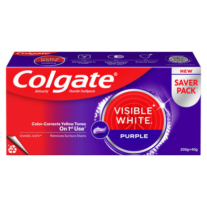 Colgate Visible White Purple Toothpaste 240 gm
