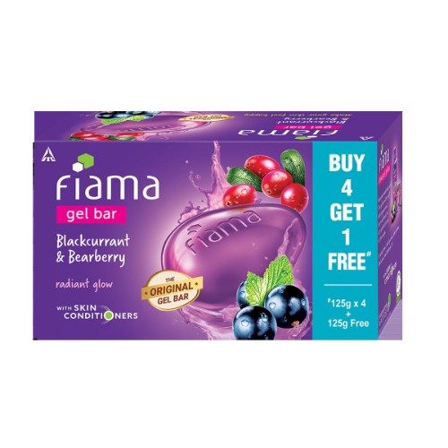 Fiama Blackcurrent & Bearbery Gel Bar 5x125 g