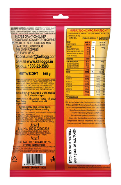 Kellogg'S Real Almond Honey Corn Flakes 168 gm