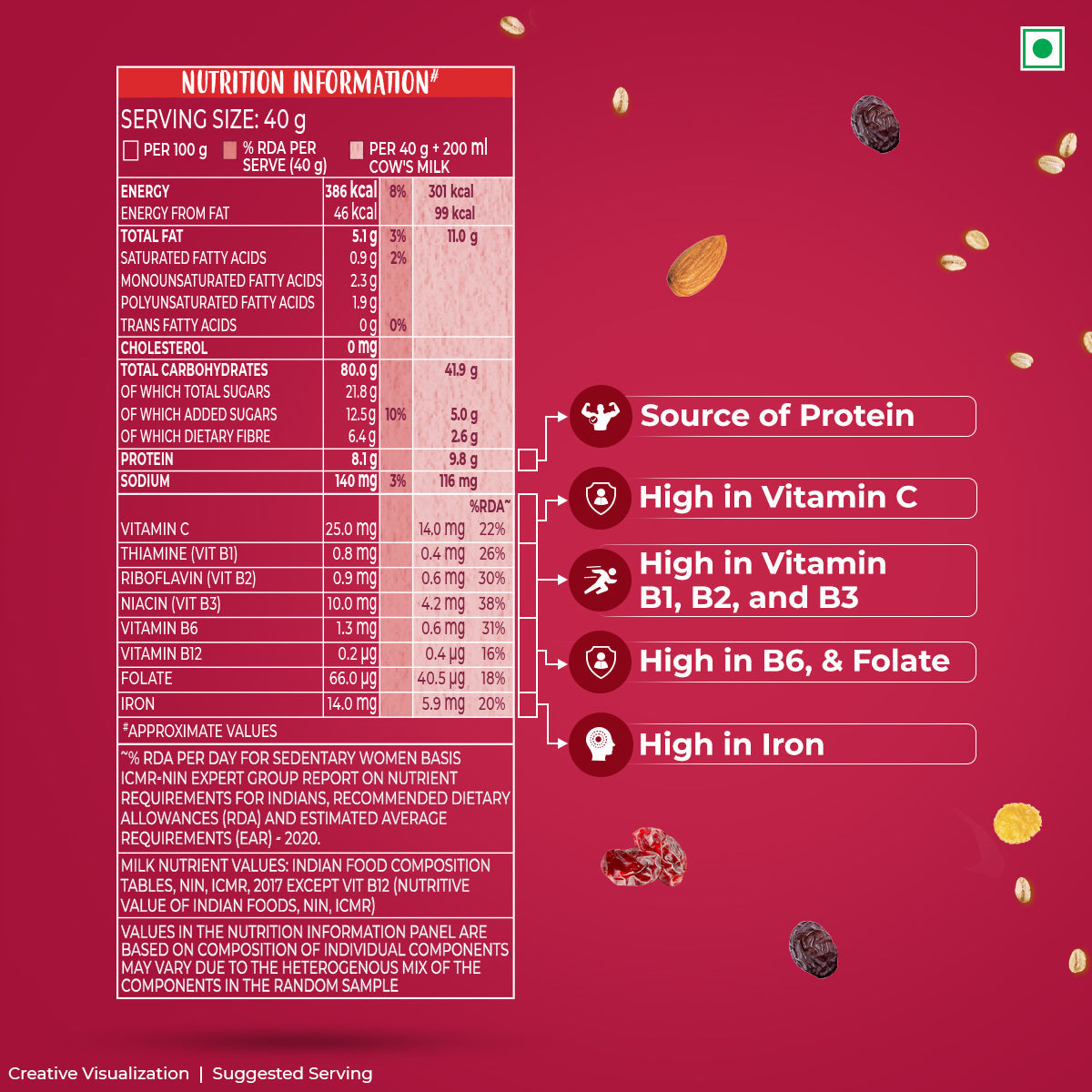 Kellogg'S Fruit And Nut Seeds Muesli 72 g