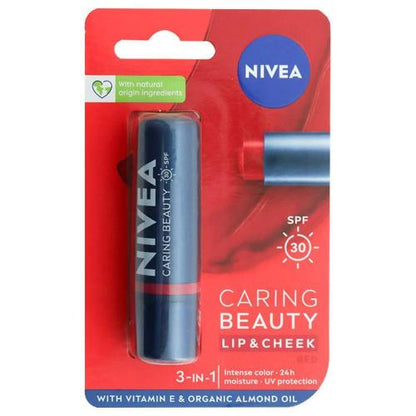 Nivea Caring Beauty Lipcare Red 5 Gm