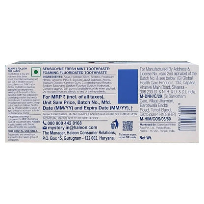 Sensodyne Fresh Mint Toothpaste 2x150 g