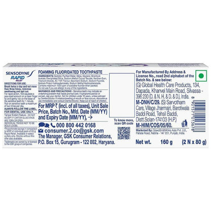 Sensodyne Rapid Relief Toothpaste 2x80 g