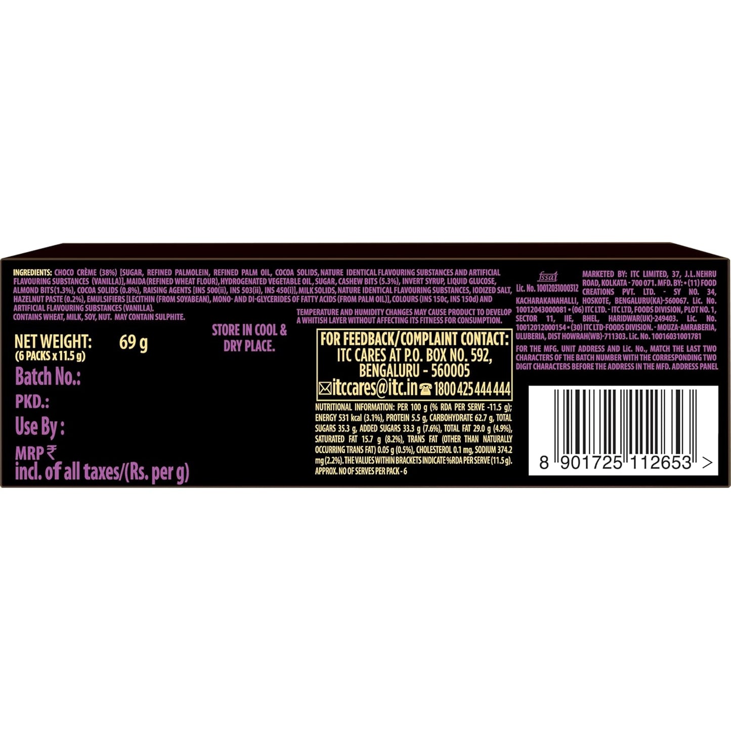Sunfeast Dark Fantasy Choco Nut 75 g