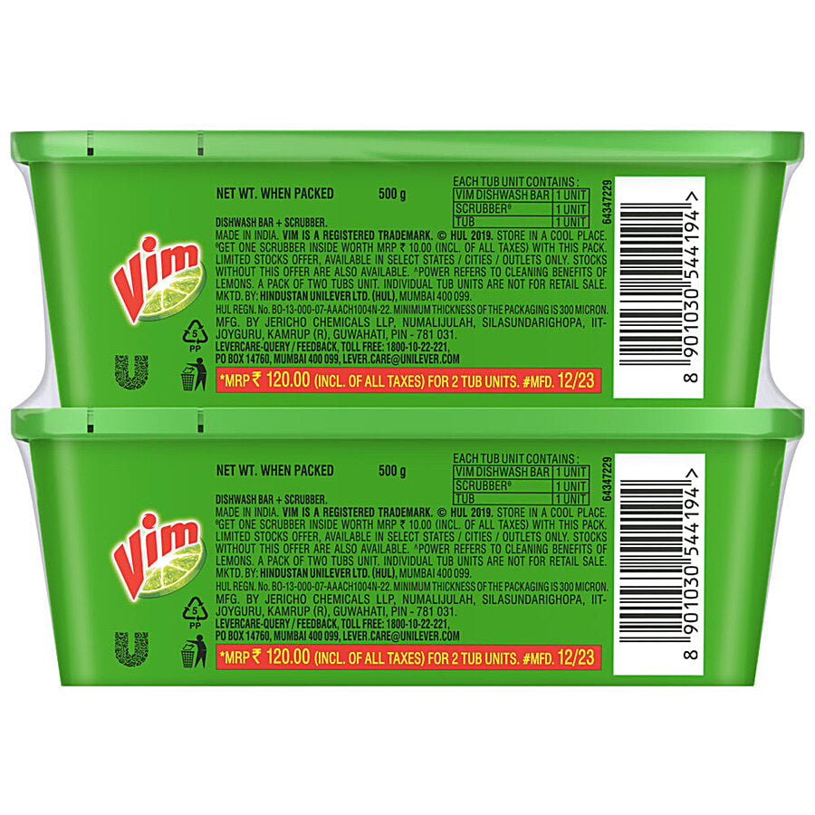 Vim Maha Bar Tubs 2x500 gm