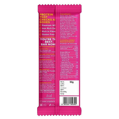 Yogabar Dark Chocolate Cranberry Protein Bar 50 g