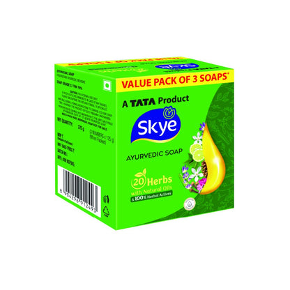Skye Ayurvedic Soap, Pack of 3 x 125 g