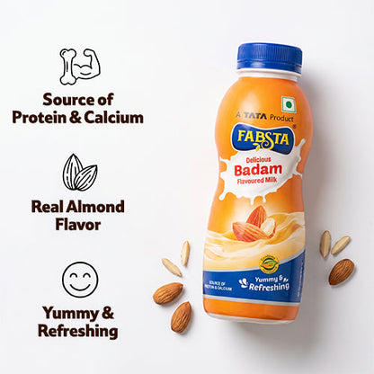Fabsta Badam Flavoured Milk, 180 ml