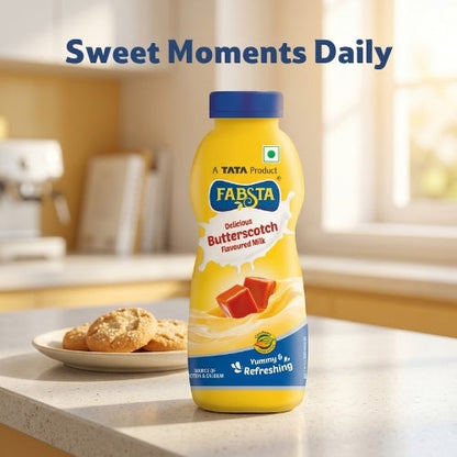 Fabsta Butterscotch Flavoured Milk, 180 ml
