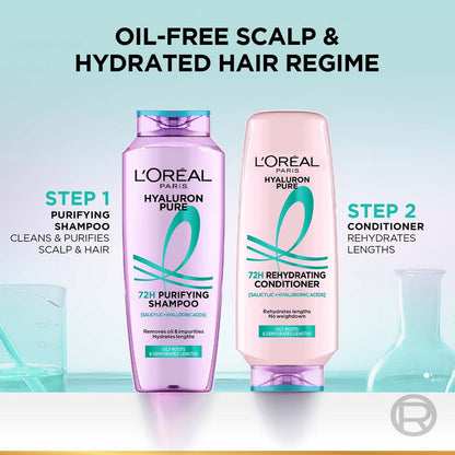L'Oreal Paris Hyaluron Pure 72 Hour Shampoo 200 ml