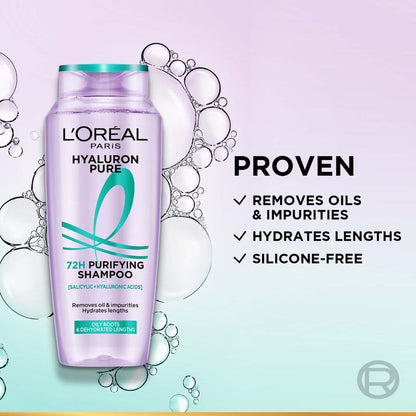 L'Oreal Paris Hyaluron Pure 72 Hour Shampoo 340 ml