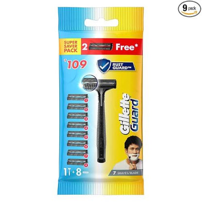 Gillette Guard Razor And Cart pack of 8