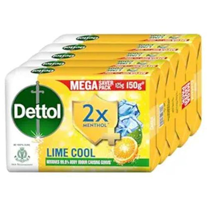 Dettol Lime Cool Bathing Soap 5x150 gm