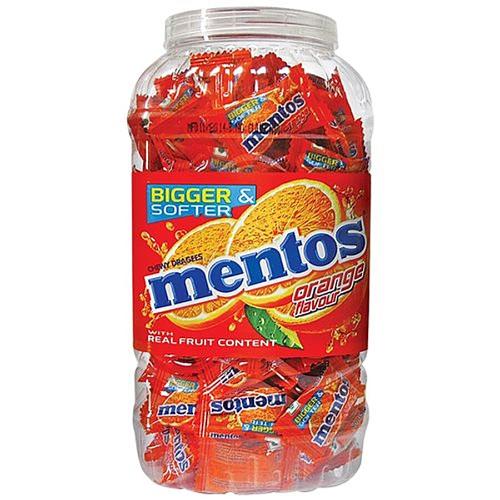 Mentos Orange Jar (190 Pcs) 646 gm