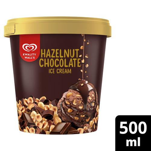 Kwality Walls Hazelnut Chocolate Ice Cream Tub 500 Ml