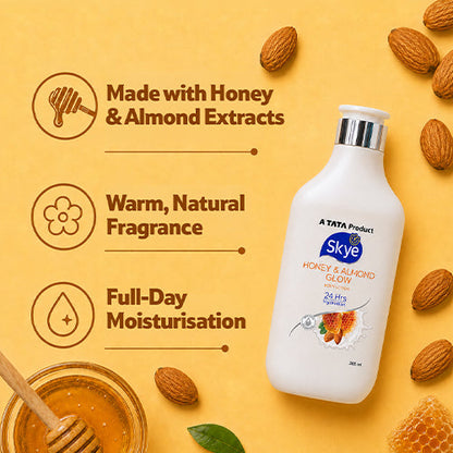 Skye Honey & Almond Glow Body Lotion, 200 ml