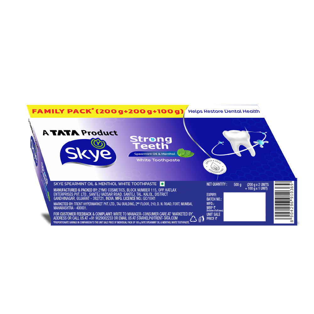 Skye Strong Teeth White Toothpaste, 500 g