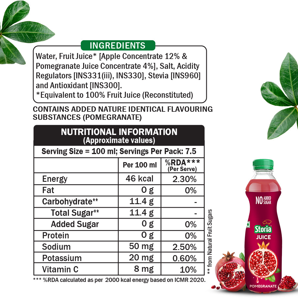 Storia Pomegranate Juice 750 ml
