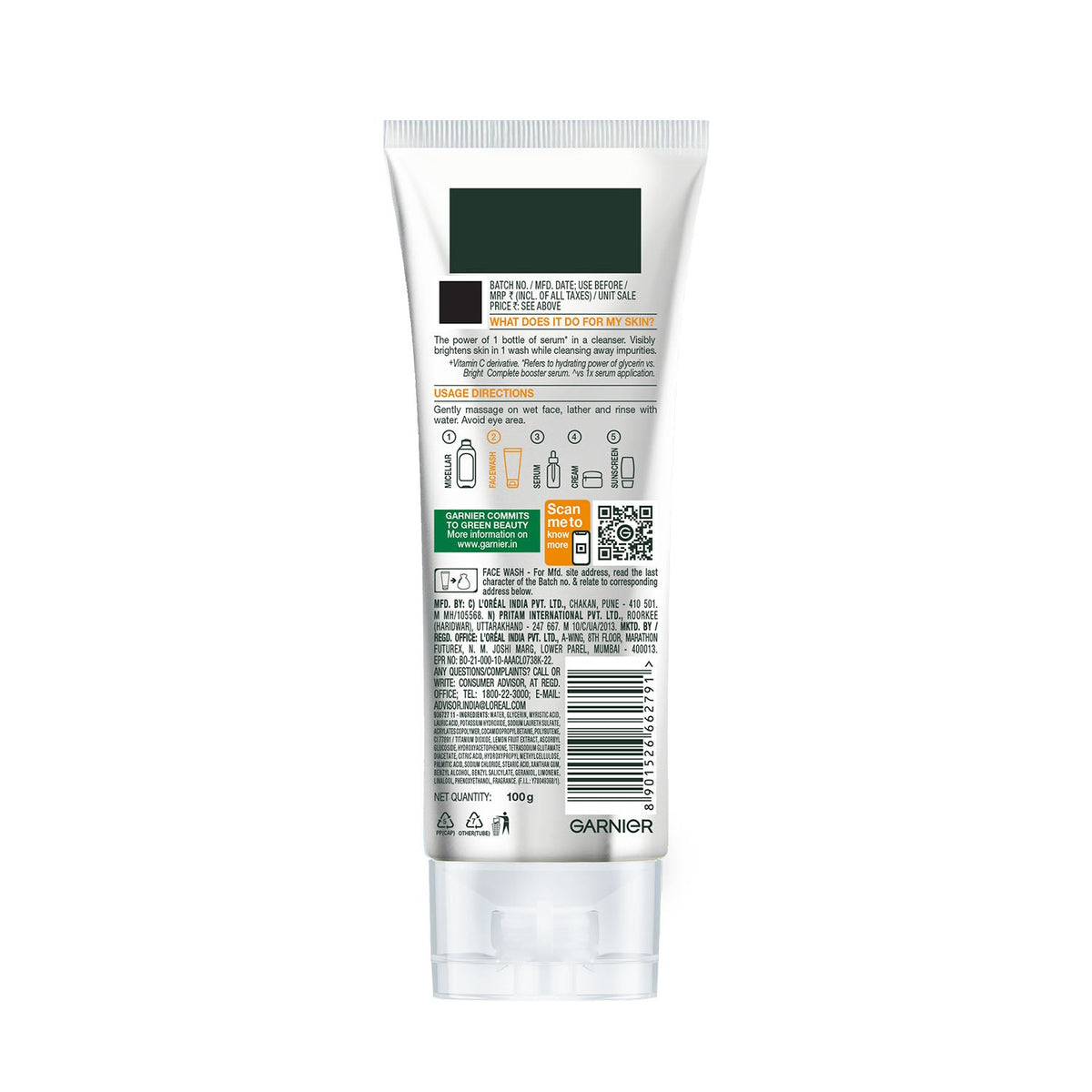 Garnier Bright Complete Serum Cleanser 100 ml