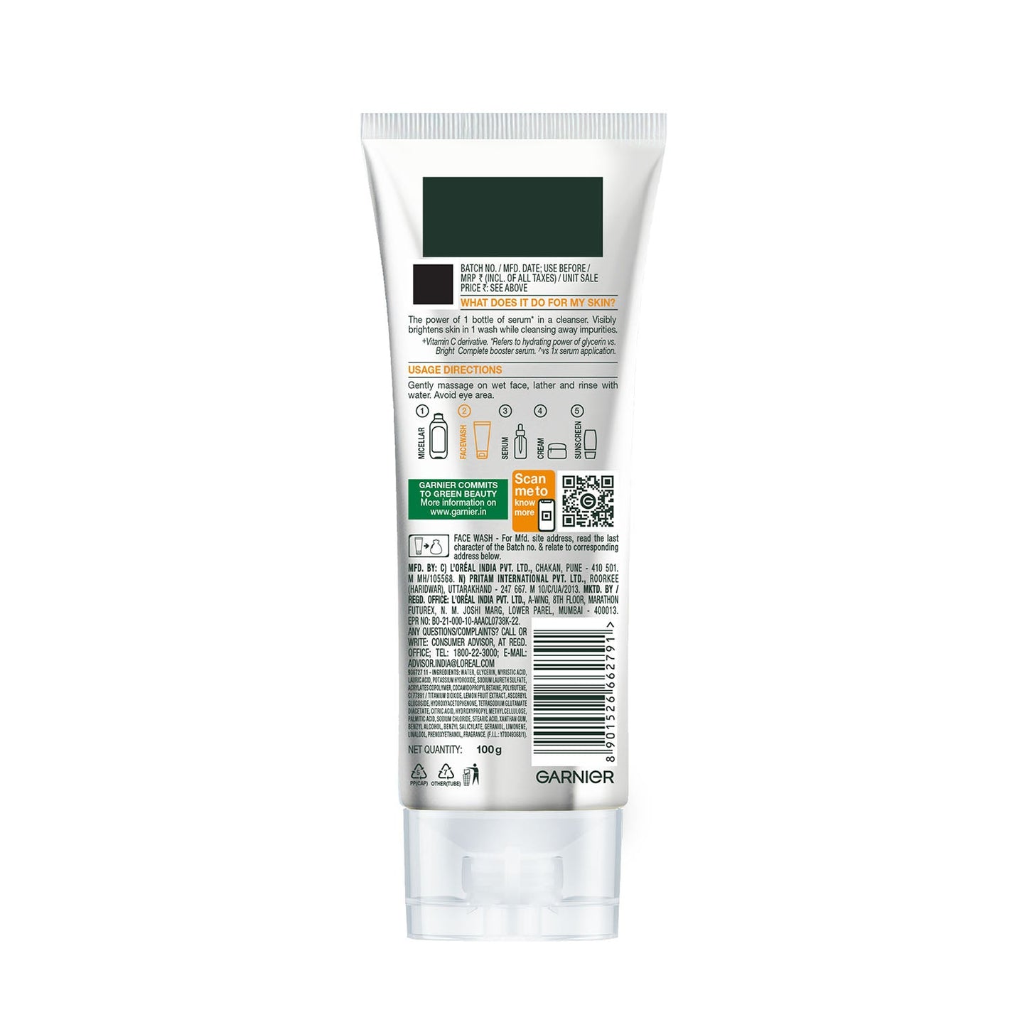 Garnier Bright Complete Serum Cleanser 100 ml