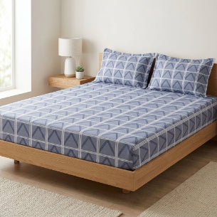 Smartle Celebration Double Bedsheet Mountain Peak Grey 1 pc
