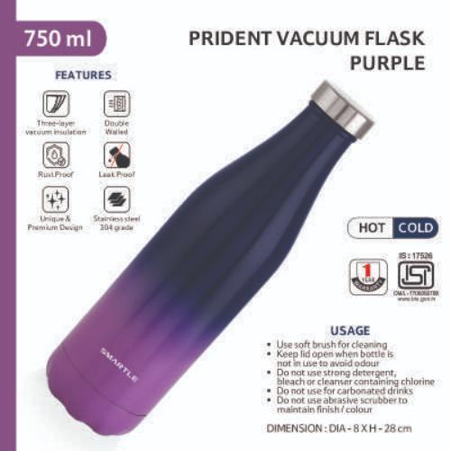 Smartle Prident Vacuum Flask 750 Ml Purple 1 pc