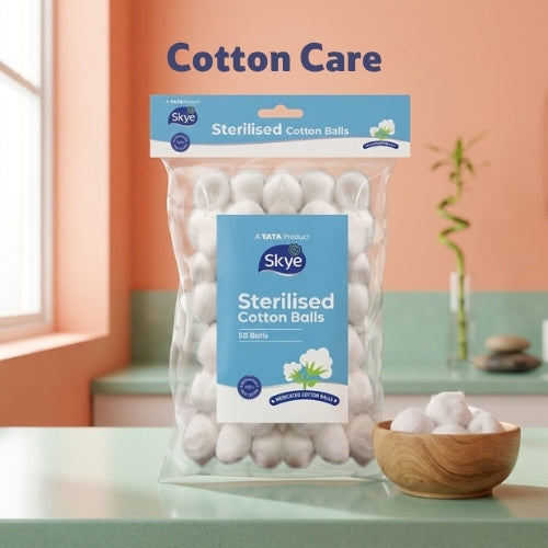 Skye Sterilised Cotton Balls, 50 Pcs