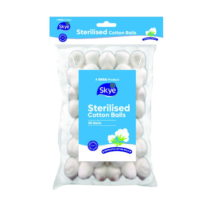 Skye Sterilised Cotton Balls, 50 Pcs