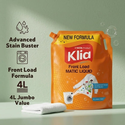 Klia Matic Liquid Detergent Front Load, 4 L