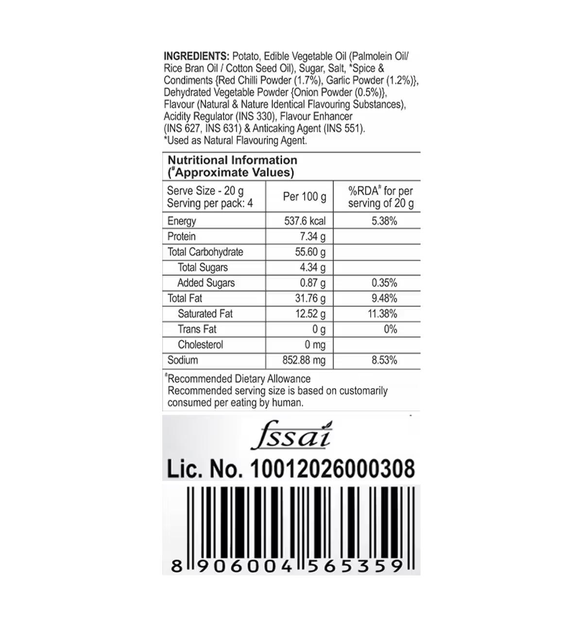 Yellow Diamond Naga Punch Chips 80 g