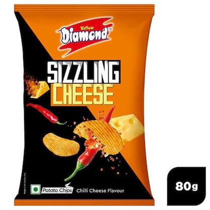 Yellow Diamond Sizzlin Cheese Chips 80 g