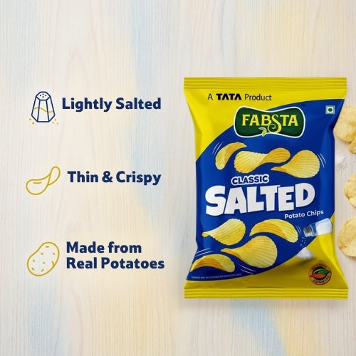 Fabsta Salted Potato Chips, 75 g