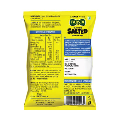 Fabsta Salted Potato Chips, 75 g