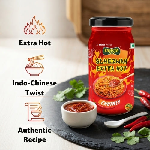 Fabsta Schezwan Extra Hot Chutney, 250 g