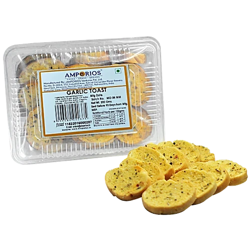 Amporios Garlic Toast  Baked, Soft, Crispy & Crunchy 200 g