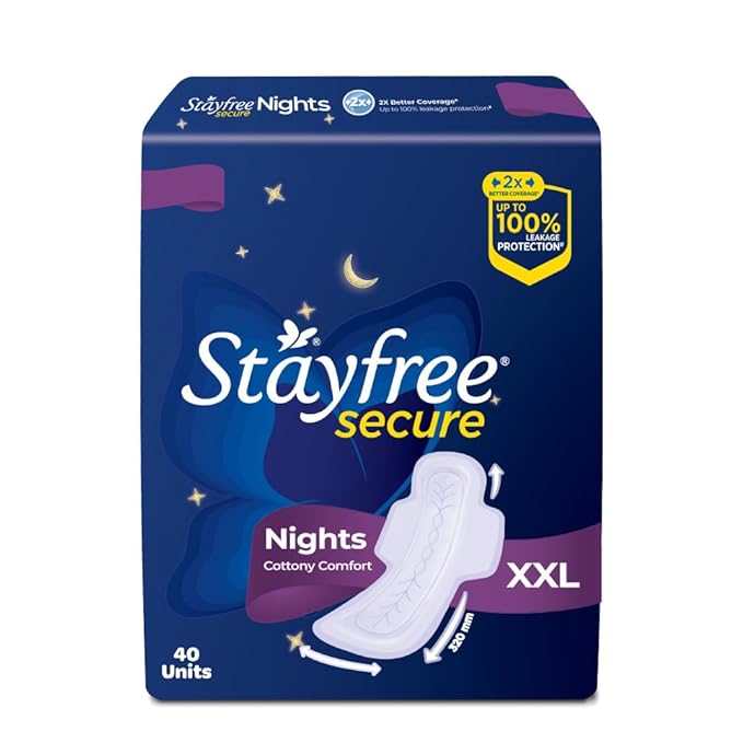 Stayfree Secure Night XXl Sanitary Pads Pack of 40