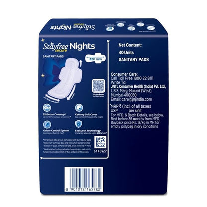 Stayfree Secure Night XXl Sanitary Pads Pack of 40