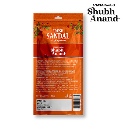 Shubh Anand Zipper Agarbatti Sandal 135 g