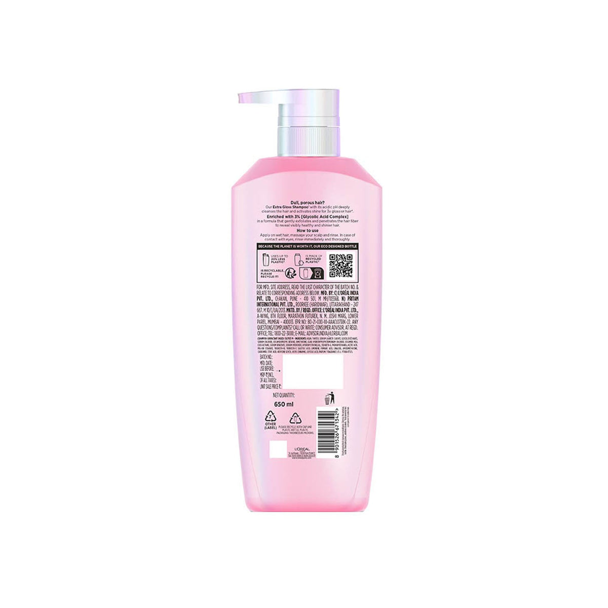 L'Oreal Paris Glycolic Gloss Shampoo 650 ml