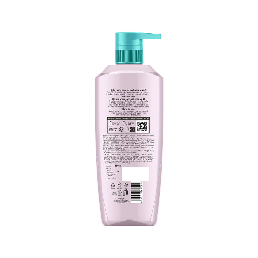 L'Oreal Paris Hyaluron Pure Shampoo 650 ml