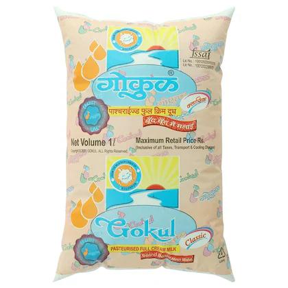 Gokul Cow Milk Pouch 1 ltr