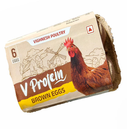 V Protein Brown Eggs pack of 6 pcs