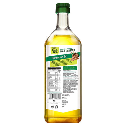 Tata Simply Better Pure and Unrefined Cold Pressed Groundnut Oil 1 ltr