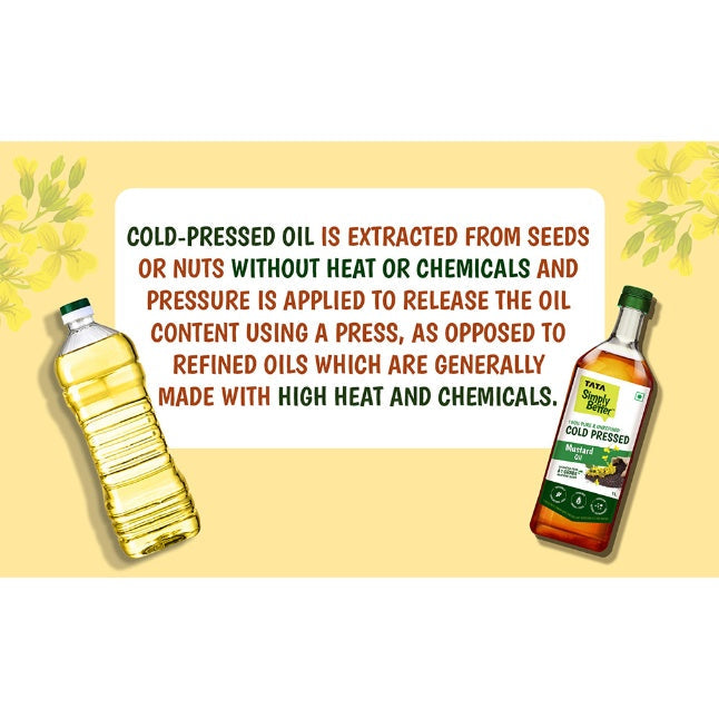 Tata Simply Better Pure & Unrefined Cold Pressed Mustard Oil 1 ltr
