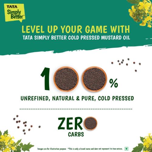 Tata Simply Better Pure & Unrefined Cold Pressed Mustard Oil 1 ltr