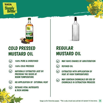 Tata Simply Better Pure & Unrefined Cold Pressed Mustard Oil 1 ltr