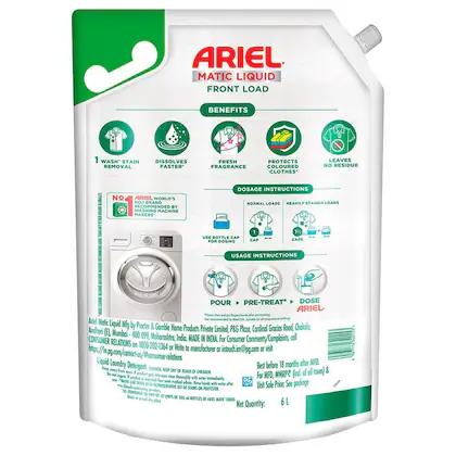Ariel Matic Front Load Liquid Pouch 6 ltr